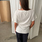 Oversized Cinched Tee White