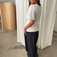 Oversized Cinched Tee White