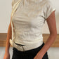 Scarf Structured Top Ivory