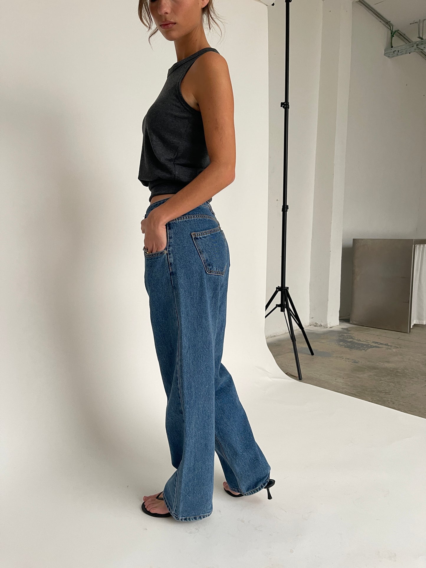 Classic Straight Leg Jeans Bright Blue