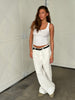 Baggy Wide Leg Pants White