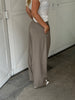 Front Pleated Pants Soft Grey