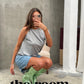 Asymmetric One Sleeve Top Grey