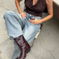 Tie Back Halter Neck Top Brown