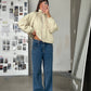 Drawstring Funnel Neck Jacket Soft Sand