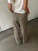 Front Pleated Pants Soft Grey