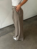 Front Pleated Pants Soft Grey