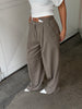 Front Pleated Pants Soft Grey