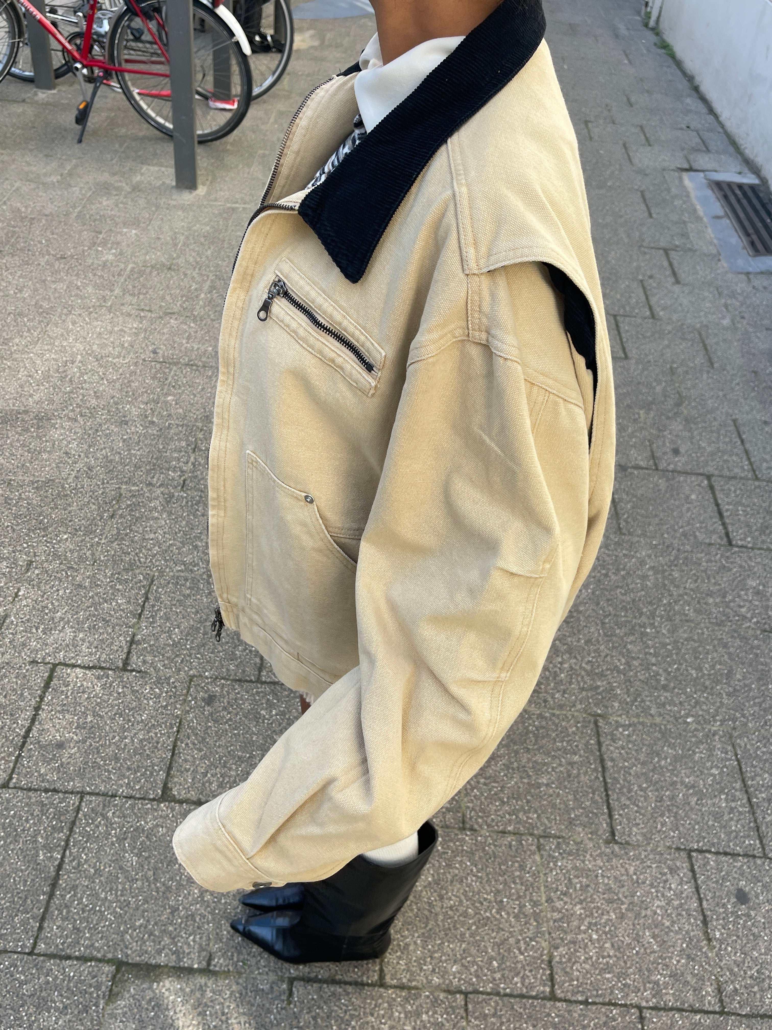 Canvas Workwear Jacket Sand – The Room Antwerp
