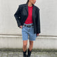 Shoulder Detail PU Jacket Black