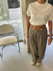 Front Pleated Pants Soft Grey