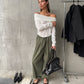 Loose Fit Drawstring Pants Khaki