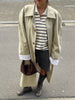 Contrast Lined Long Trenchcoat Camel