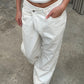 PRE-ORDER Criss Cross Jeans Off White