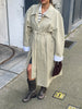 Contrast Lined Long Trenchcoat Camel