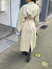 Contrast Lined Long Trenchcoat Camel