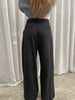 Front Pleated Jogger Pants Black