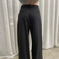Front Pleated Jogger Pants Black