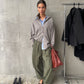 Loose Fit Drawstring Pants Khaki