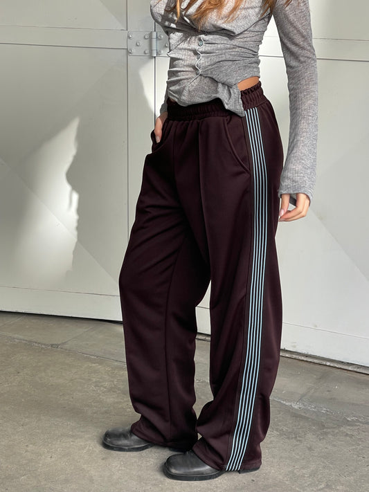 Multi Striped Jogger Pants Dark Brown