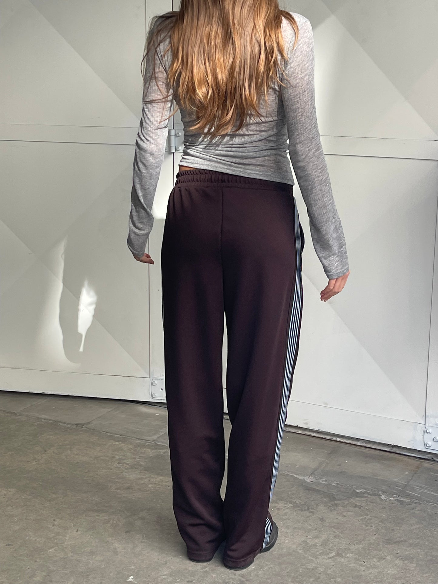 Multi Striped Jogger Pants Dark Brown