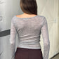 Side Buttoned Longsleeve Top Grey