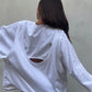Open Back Overlay Longsleeve White