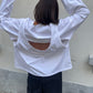 Open Back Overlay Longsleeve White