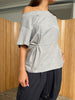 Oversized Cinched Tee Grey
