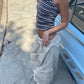 Baggy Fold Over Cargo Pants Sand