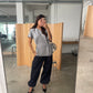 Oversized Cinched Tee Grey