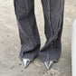 Fringe Jogger Pants Grey