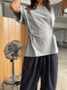 Oversized Cinched Tee Grey