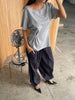 Oversized Cinched Tee Grey