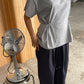 Oversized Cinched Tee Grey