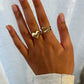 Heart Twist Ring Set Gold