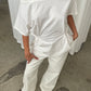 Oversized Cinched Tee White