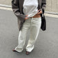 Oversized Cinched Tee White