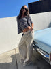 Baggy Fold Over Cargo Pants Sand