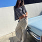 Baggy Fold Over Cargo Pants Sand