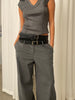 Pinstripe Tailored Pants Charcoal