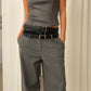 Pinstripe Tailored Pants Charcoal