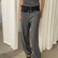 Pinstripe Tailored Pants Charcoal