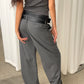 Pinstripe Tailored Pants Charcoal