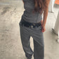 Pinstripe Tailored Pants Charcoal