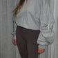 Oversized Twisted Longsleeve Sweater Grey