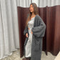 Chunky Long Knitted Cardigan Charcoal