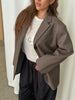 Oversized Checked Blazer Espresso