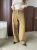 Woven Straight Leg Pants Dark Sand