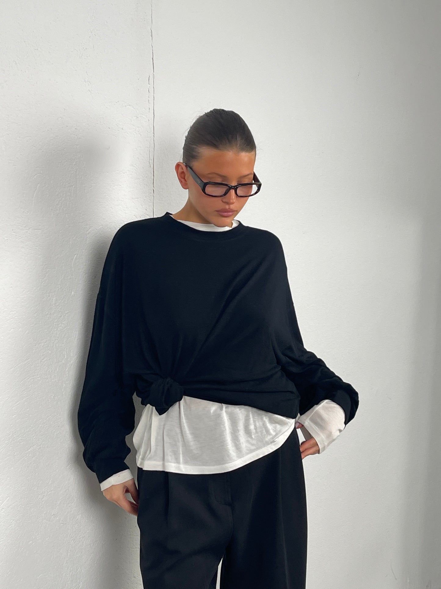 Basic Long Sleeve Tee Black